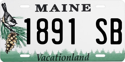 ME license plate 1891SB