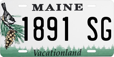 ME license plate 1891SG