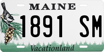 ME license plate 1891SM