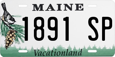 ME license plate 1891SP