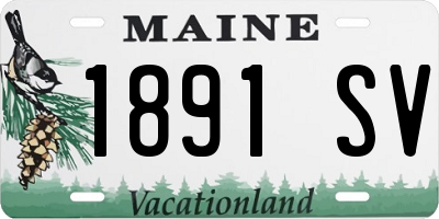 ME license plate 1891SV