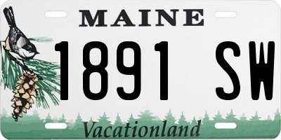 ME license plate 1891SW