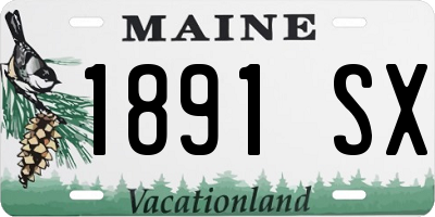 ME license plate 1891SX