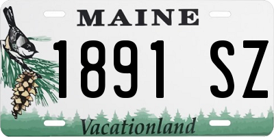 ME license plate 1891SZ