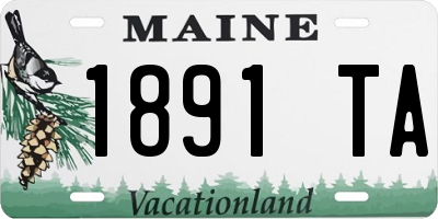 ME license plate 1891TA