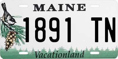 ME license plate 1891TN