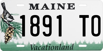 ME license plate 1891TO