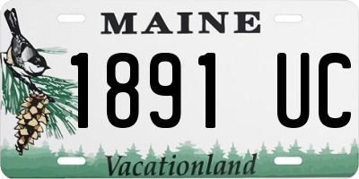 ME license plate 1891UC