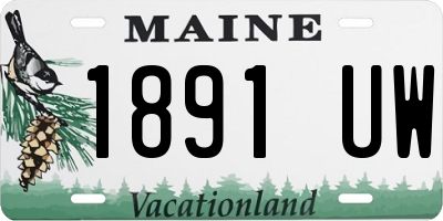 ME license plate 1891UW