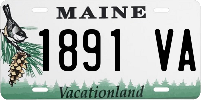 ME license plate 1891VA