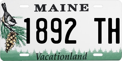 ME license plate 1892TH