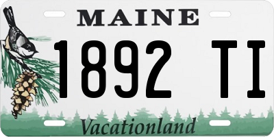 ME license plate 1892TI