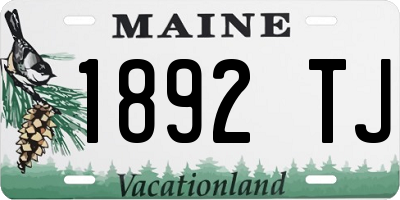 ME license plate 1892TJ