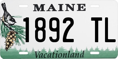 ME license plate 1892TL