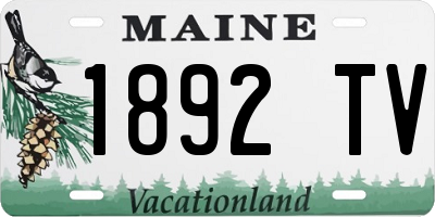 ME license plate 1892TV