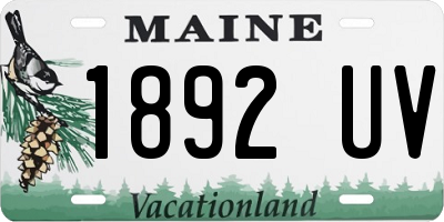 ME license plate 1892UV