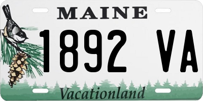 ME license plate 1892VA