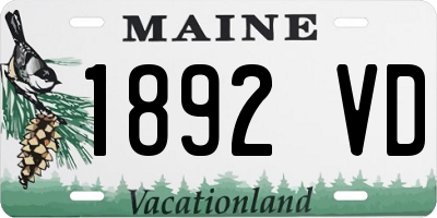 ME license plate 1892VD