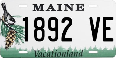 ME license plate 1892VE