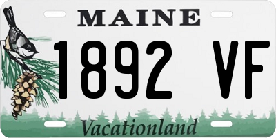 ME license plate 1892VF