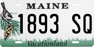 ME license plate 1893SQ