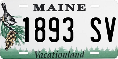 ME license plate 1893SV
