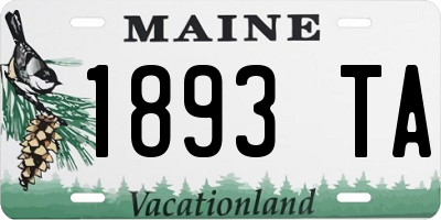 ME license plate 1893TA