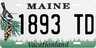 ME license plate 1893TD