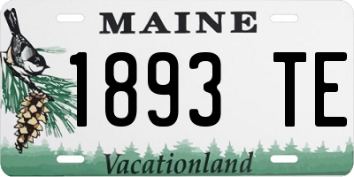 ME license plate 1893TE