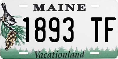 ME license plate 1893TF