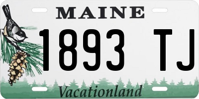 ME license plate 1893TJ