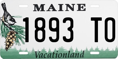 ME license plate 1893TO