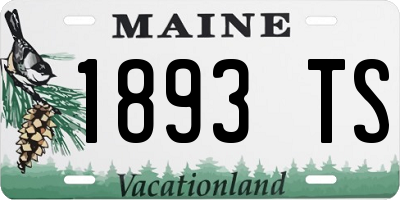 ME license plate 1893TS