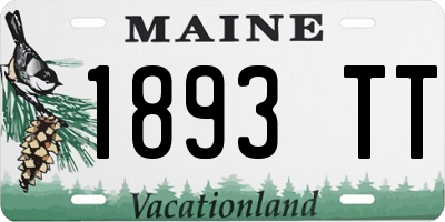 ME license plate 1893TT