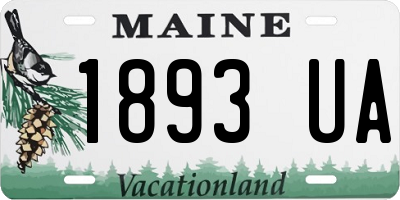 ME license plate 1893UA