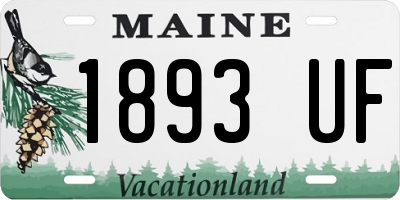 ME license plate 1893UF