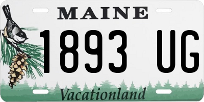 ME license plate 1893UG