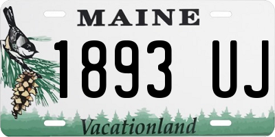 ME license plate 1893UJ