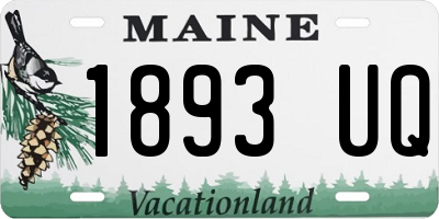 ME license plate 1893UQ