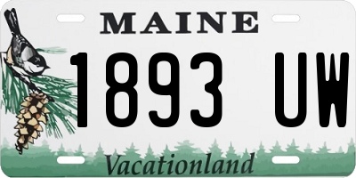 ME license plate 1893UW