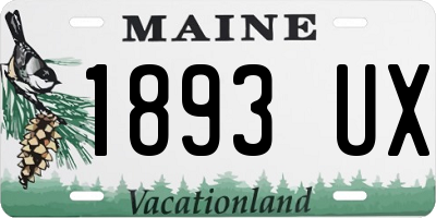 ME license plate 1893UX