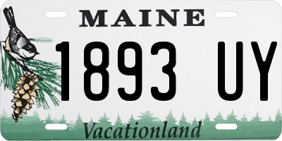 ME license plate 1893UY