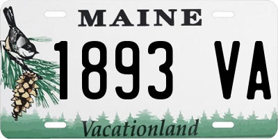 ME license plate 1893VA