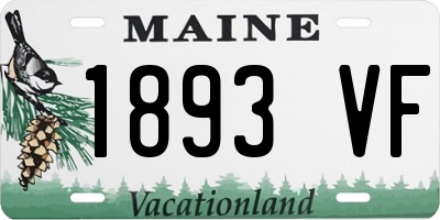 ME license plate 1893VF