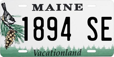 ME license plate 1894SE