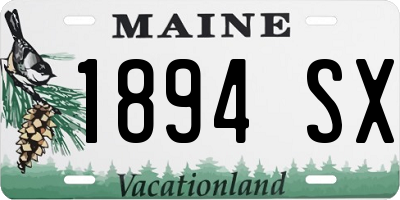 ME license plate 1894SX