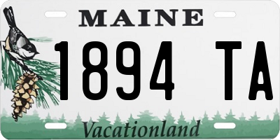 ME license plate 1894TA