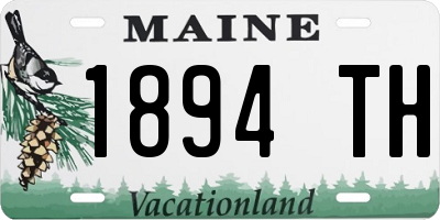ME license plate 1894TH