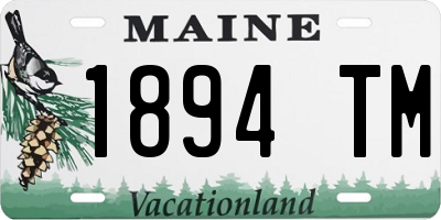 ME license plate 1894TM