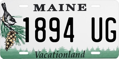 ME license plate 1894UG